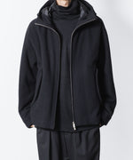 画像をギャラリービューアに読み込む, ATTACHMENT アタッチメントのWOOL SHAGGY PADDING HOODED JACKET - BLACKの公式通販サイトsession福岡セレクトショップ
