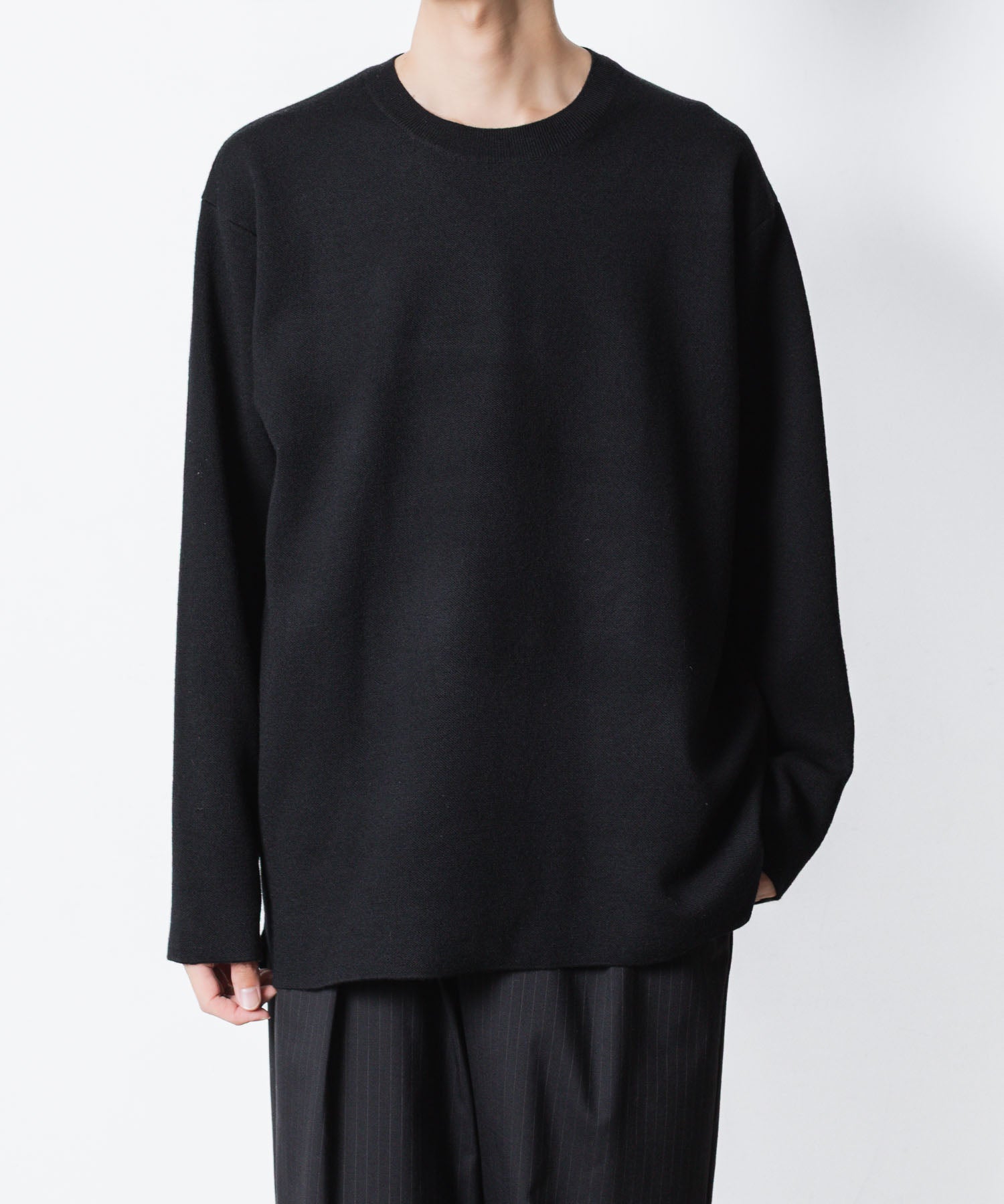 ATTACHMENT アタッチメントのWOxPE DOUBLE FACE KNIT CREW NECK PULLOVER - BLACKの公式通販サイトsession福岡セレクトショップ