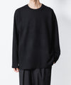 【 ATTACHMENT 】WOxPE DOUBLE FACE KNIT CREW NECK PULLOVER - BLACK
