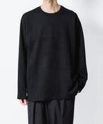 画像をギャラリービューアに読み込む, ATTACHMENT アタッチメントのWOxPE DOUBLE FACE KNIT CREW NECK PULLOVER - BLACKの公式通販サイトsession福岡セレクトショップ
