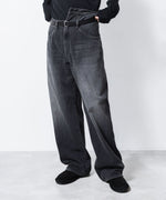 画像をギャラリービューアに読み込む, ATTACHMENT アタッチメントの11OZ DENIM FLAP JEANS - BLACKの公式通販サイトsession福岡セレクトショップ
