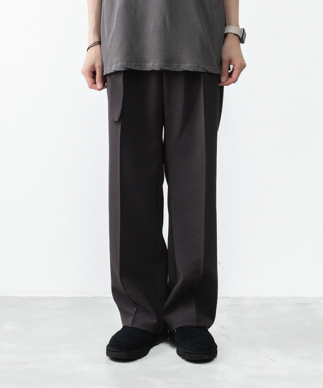 ATTACHMENT アタッチメントのPE STRETCH DOUBLE CLOTH BELTED STRAIGHT TROUSERS - D.BROWNの公式通販サイトsession福岡セレクトショップ