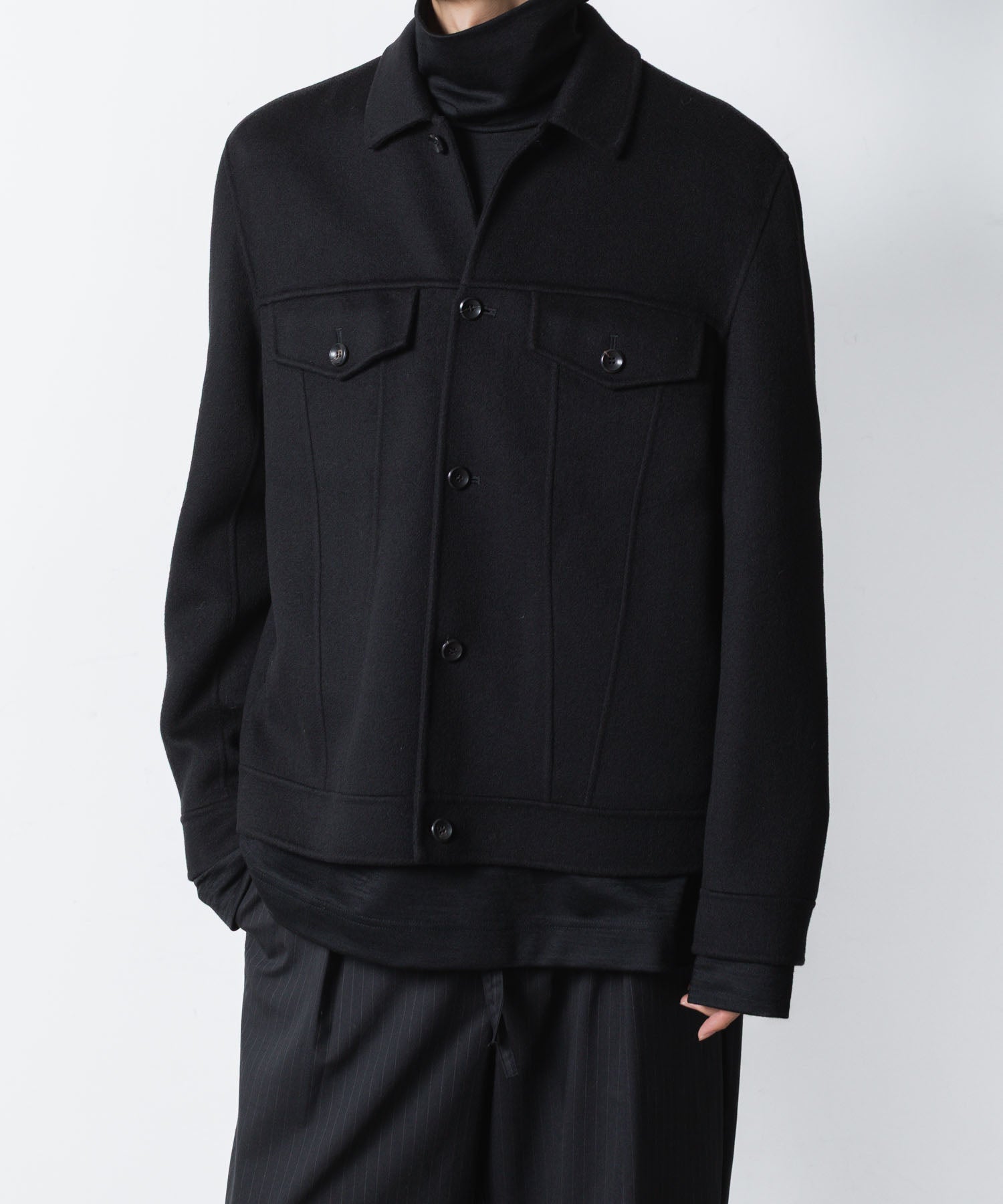 ATTACHMENT アタッチメントのWO/CA DOUBLE FACE BEAVER TRACKER JACKET - BLACKの公式通販サイトsession福岡セレクトショップ