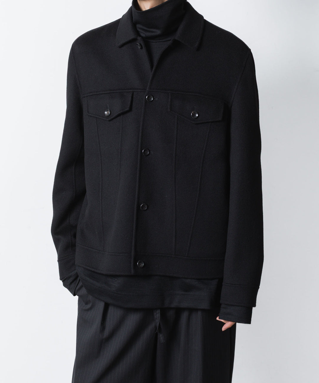 ATTACHMENT アタッチメントのWO/CA DOUBLE FACE BEAVER TRACKER JACKET - BLACKの公式通販サイトsession福岡セレクトショップ