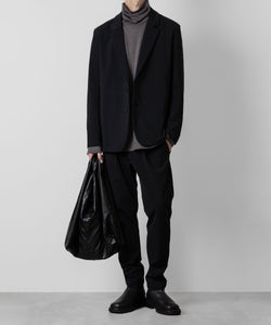 ATTACHMENT アタッチメントのNY/CO STRETCH JERSEY REGULAR FIT EASY TROUSERS - BLACK 公式通販サイトsession福岡セレクトショップ