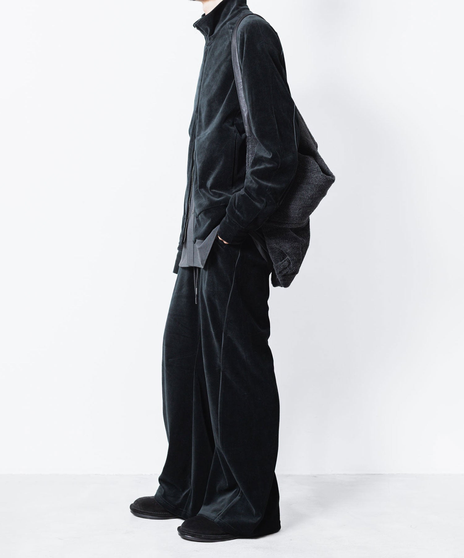 ATTACHMENT アタッチメントのCO/PE VELOR JERSEY TRACK JACKET - BLACKの公式通販サイトsession福岡セレクトショップ