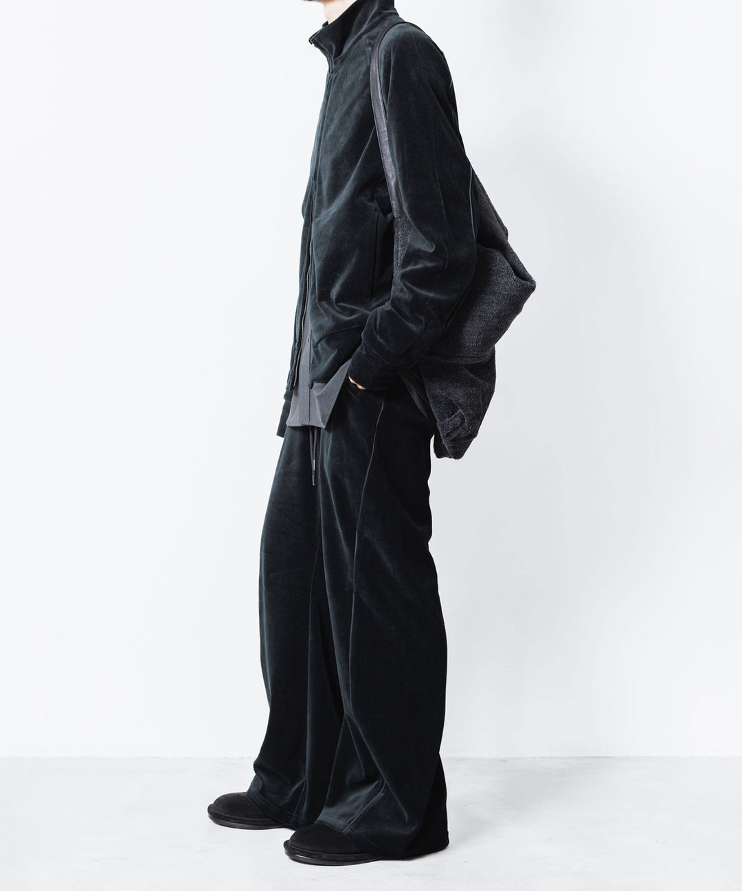 ATTACHMENT アタッチメントのCO/PE VELOR JERSEY TRACK JACKET - BLACKの公式通販サイトsession福岡セレクトショップ