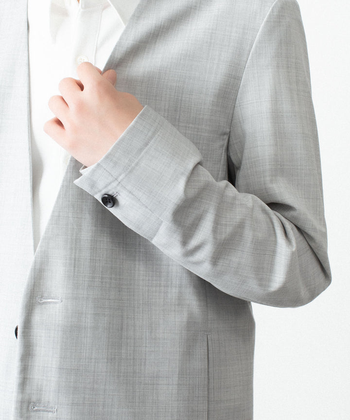ATTACHMENT アタッチメントのWO/TA STRETCH TRO COLLARLESS JKT - X.GRAYの公式通販サイトsession福岡セレクトショップ