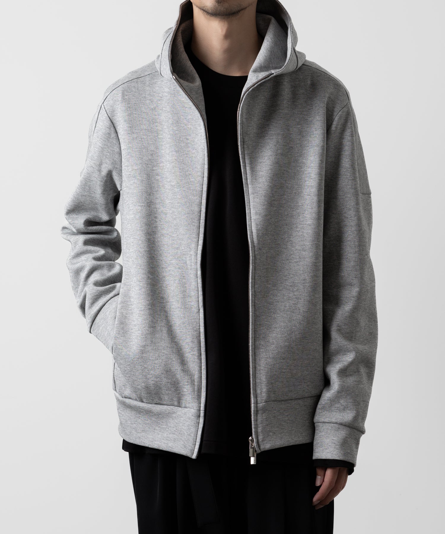 ATTACHMENT アタッチメントの限定CO/PE DOUBLE KNIT ZIP UP HOODIE - X.GRAYの公式通販サイトsession福岡セレクトショップ