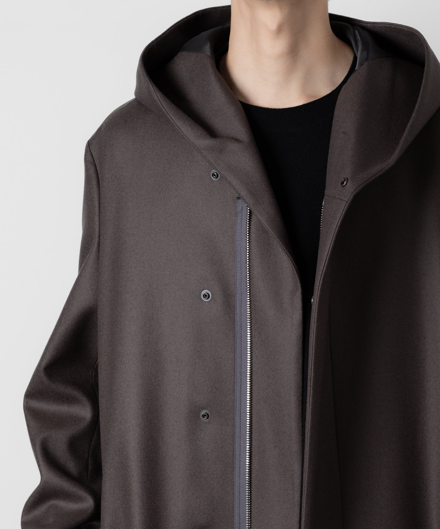 ATTACHMENT アタッチメントの限定2/90 SUPER120S MALTON ZIPUP HOODED COAT - D.KH GRAYの公式通販サイトsession福岡セレクトショップ
