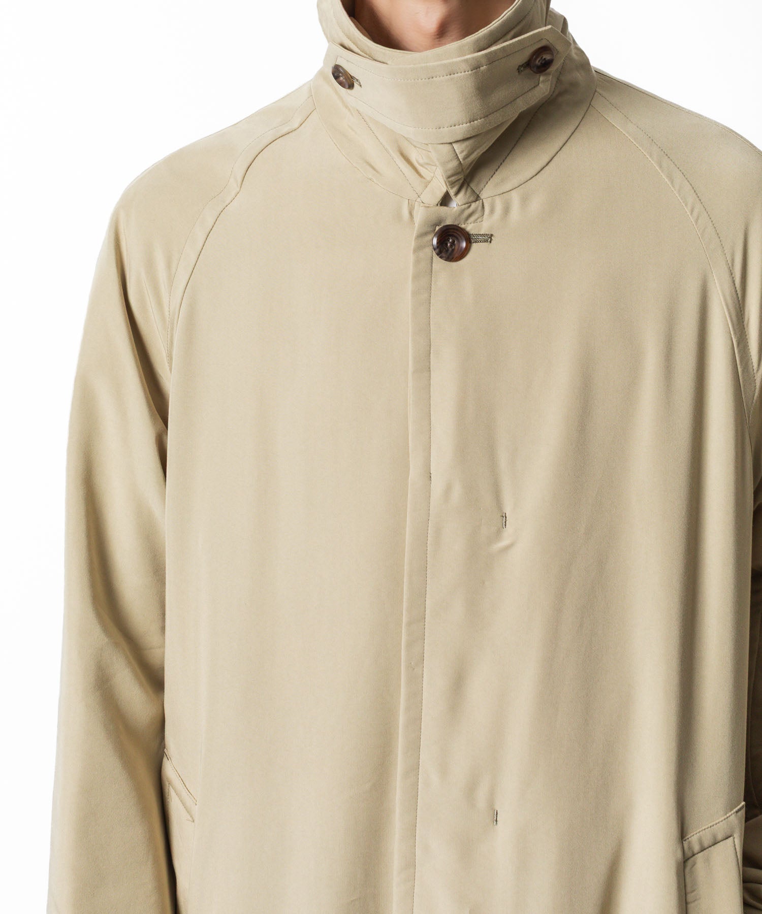 VEIN ヴェインのFIBRIL POPLIN PADDING BALMACAAN COAT - L.BEIGEの公式通販サイトsession福岡セレクトショップ