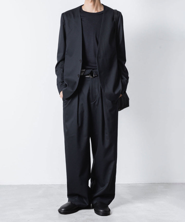 ATTACHMENT アタッチメントのT/W/SI STRETCH GABARDINE FLAP TROUSERS - D.NAVYの公式通販サイトsession福岡セレクトショップ