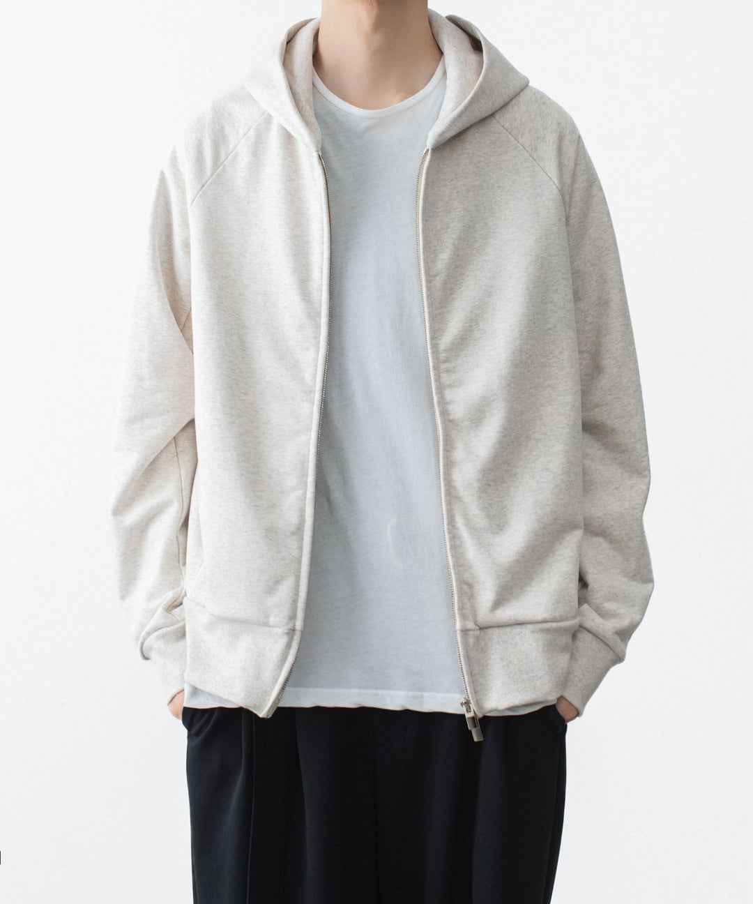 ATTACHMENT アタッチメントのCO STRETCH TERRY ZIP UP HOODIE - X.GRAYの公式通販サイトsession福岡セレクトショップ