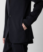 画像をギャラリービューアに読み込む, ATTACHMENT アタッチメントのPE STRETCH DOUBLE CLOTH COLLARLESS JACKET - NAVY 公式通販サイトsession福岡セレクトショップ
