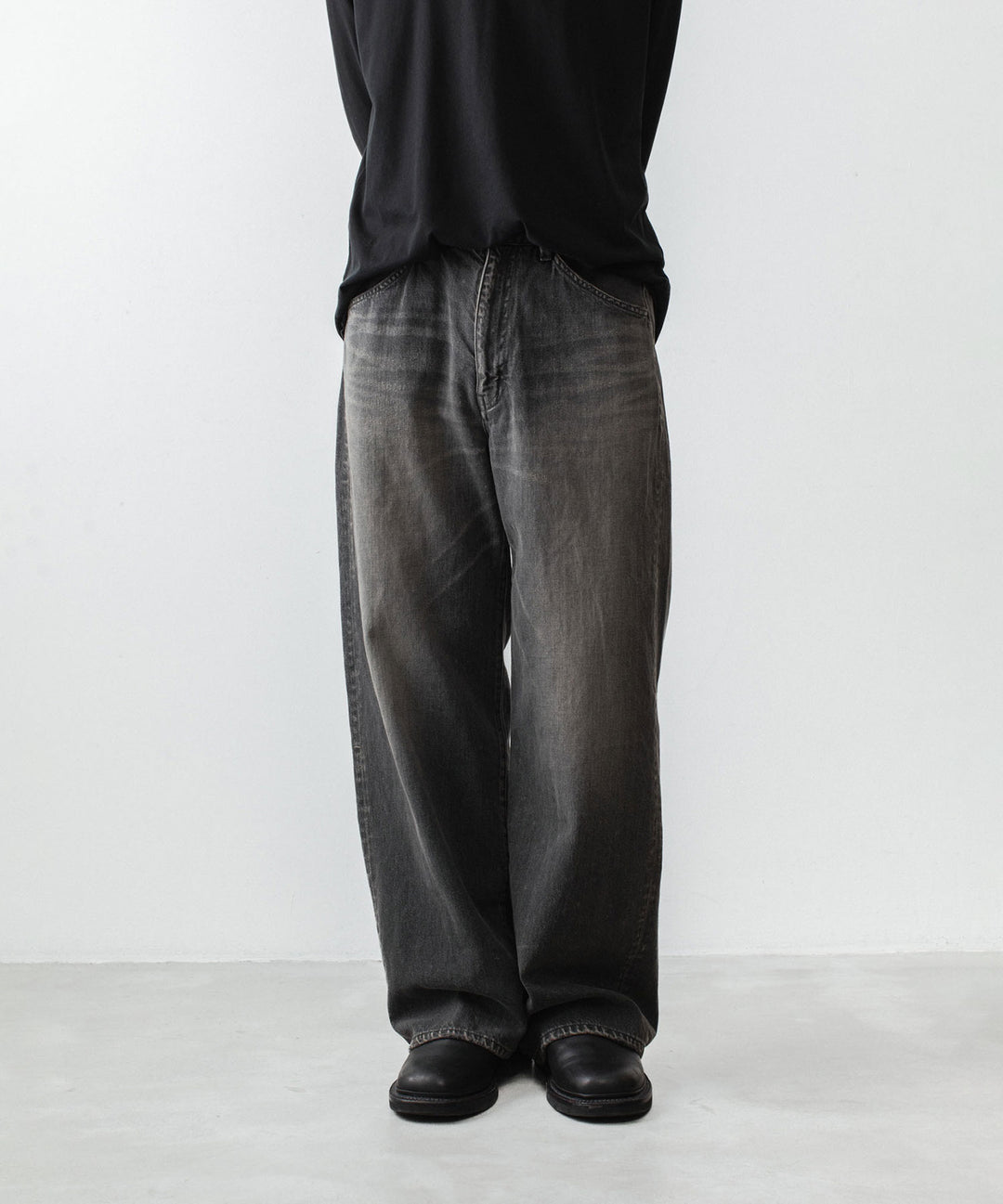 ATTACHMENT アタッチメントの11OZ DENIM WIDE JEANS - BLACKの公式通販サイトsession福岡セレクトショップ