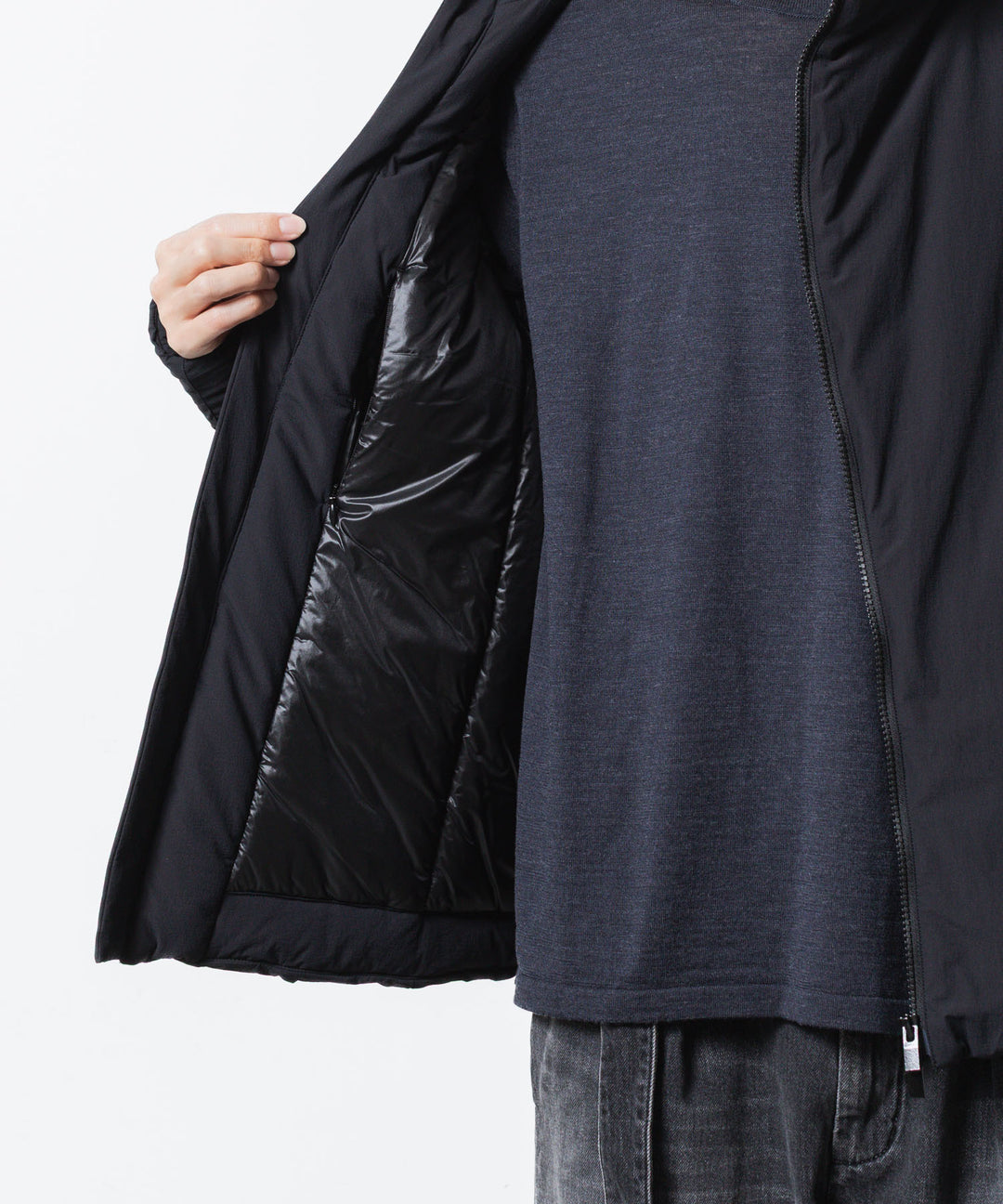 ATTACHMENT / EXCLUSIVE ITEMアタッチメントのNY 2WAY STRECH ROUND ZIP HOODED JACKET - BLACKの公式通販サイトsession福岡セレクトショップ