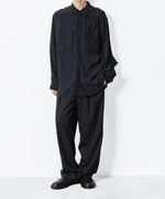 画像をギャラリービューアに読み込む, 【 ATTACHMENT 】CU/RY FIBRIL TAFFETA PATCH POCKET L/S SHIRT - BLACK
