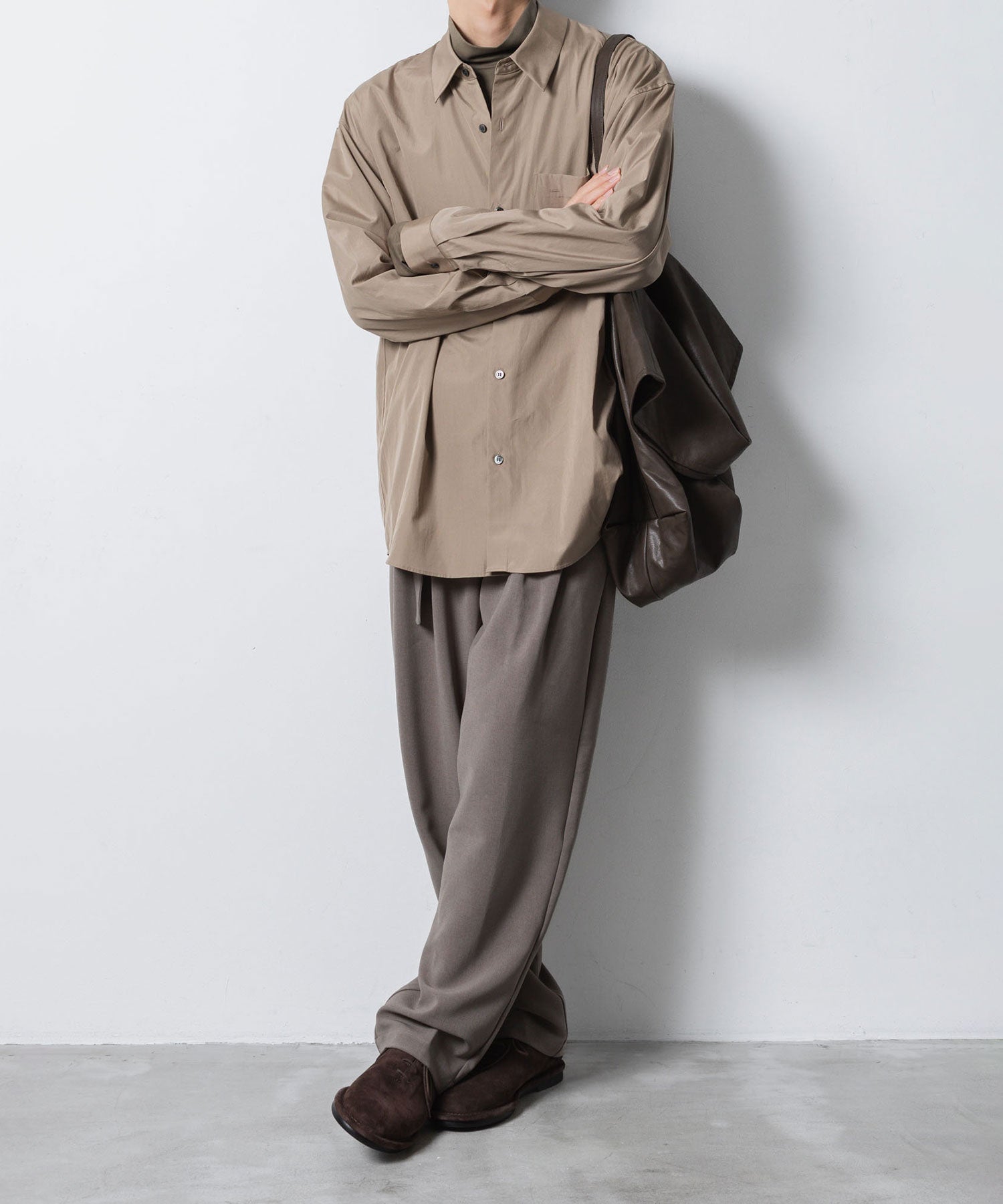 ATTACHMENT アタッチメントの140/2 GIZA BROAD L/S SHIRT - CAMELの公式通販サイトsession福岡セレクトショップ