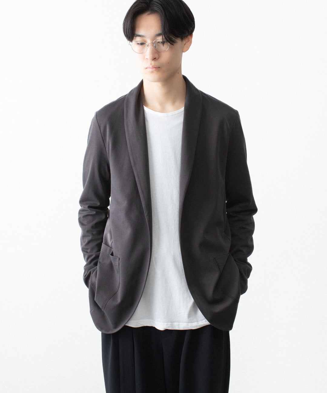 ATTACHMENT / EXCLUSIVE ITEMアタッチメントのCOTTON DOUBLE FACE STOLE CARDIGAN - D.GRAYの公式通販サイトsession福岡セレクトショップ