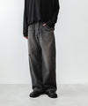 【 ATTACHMENT 】11OZ DENIM WIDE JEANS - BLACK