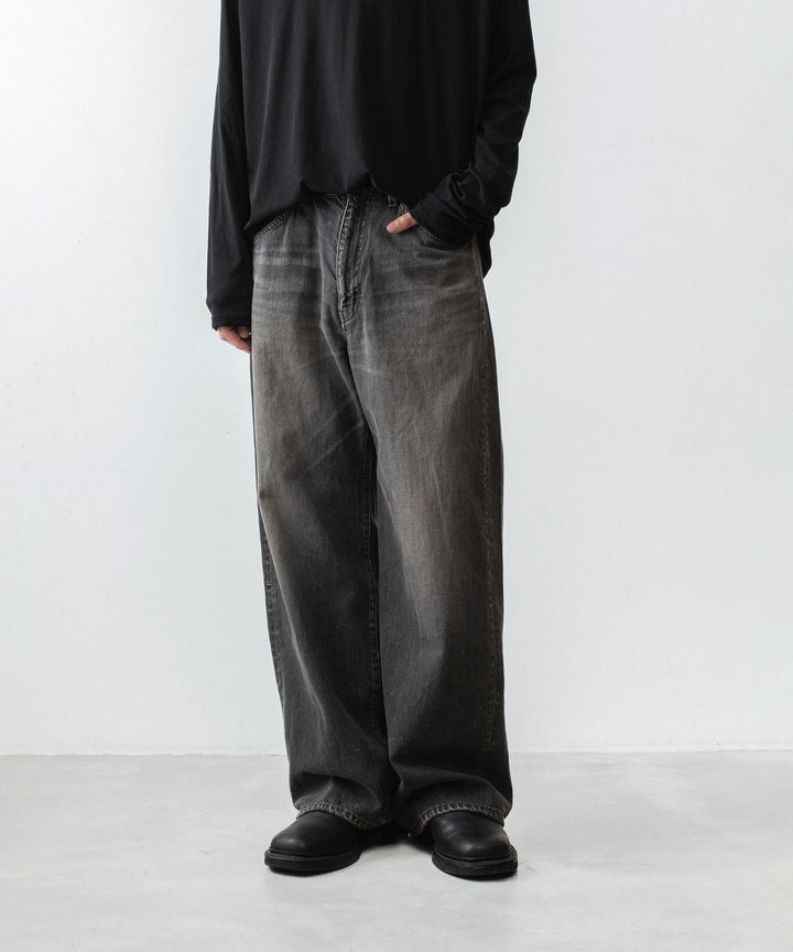 ATTACHMENT アタッチメントの11OZ DENIM WIDE JEANS - BLACKの公式通販サイトsession福岡セレクトショップ