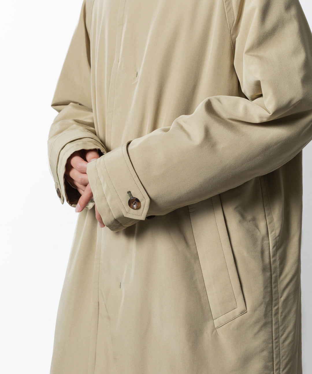 VEIN ヴェインのFIBRIL POPLIN PADDING BALMACAAN COAT - L.BEIGEの公式通販サイトsession福岡セレクトショップ
