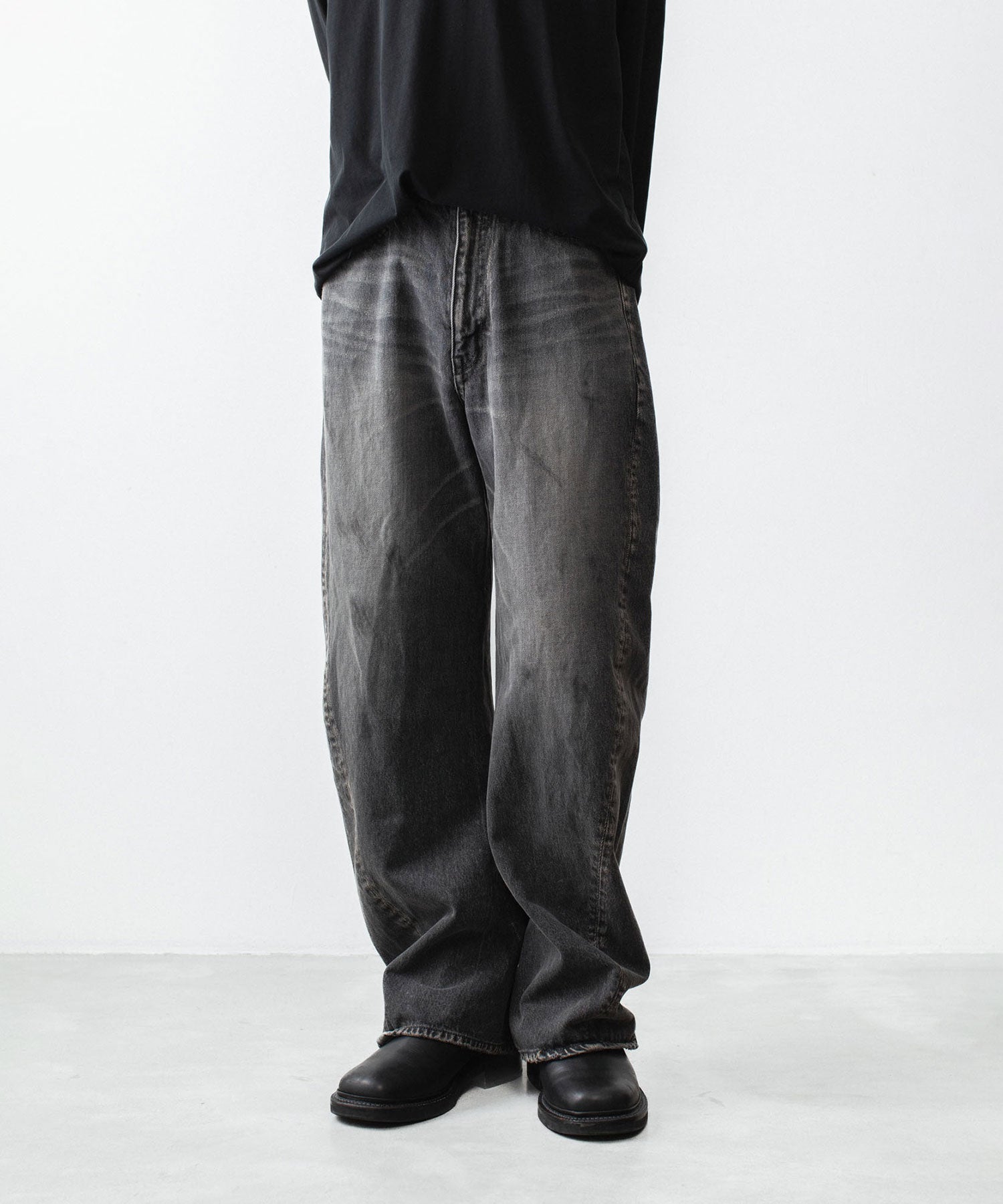 ATTACHMENT /アタッチメント】13OZ DENIM 3D JEANS - BLACK | 公式通販