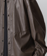 画像をギャラリービューアに読み込む, VEIN-ヴェイン SYNTHETIC LEATHER L/S SHIRTのBROWN 公式通販サイトsession福岡セレクトショップ
