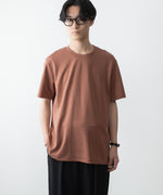 画像をギャラリービューアに読み込む, ATTACHMENT アタッチメントのCOTTON DOUBLE FACE SLIM FIT S/S TEE - BROWNの公式通販サイトsession福岡セレクトショップ
