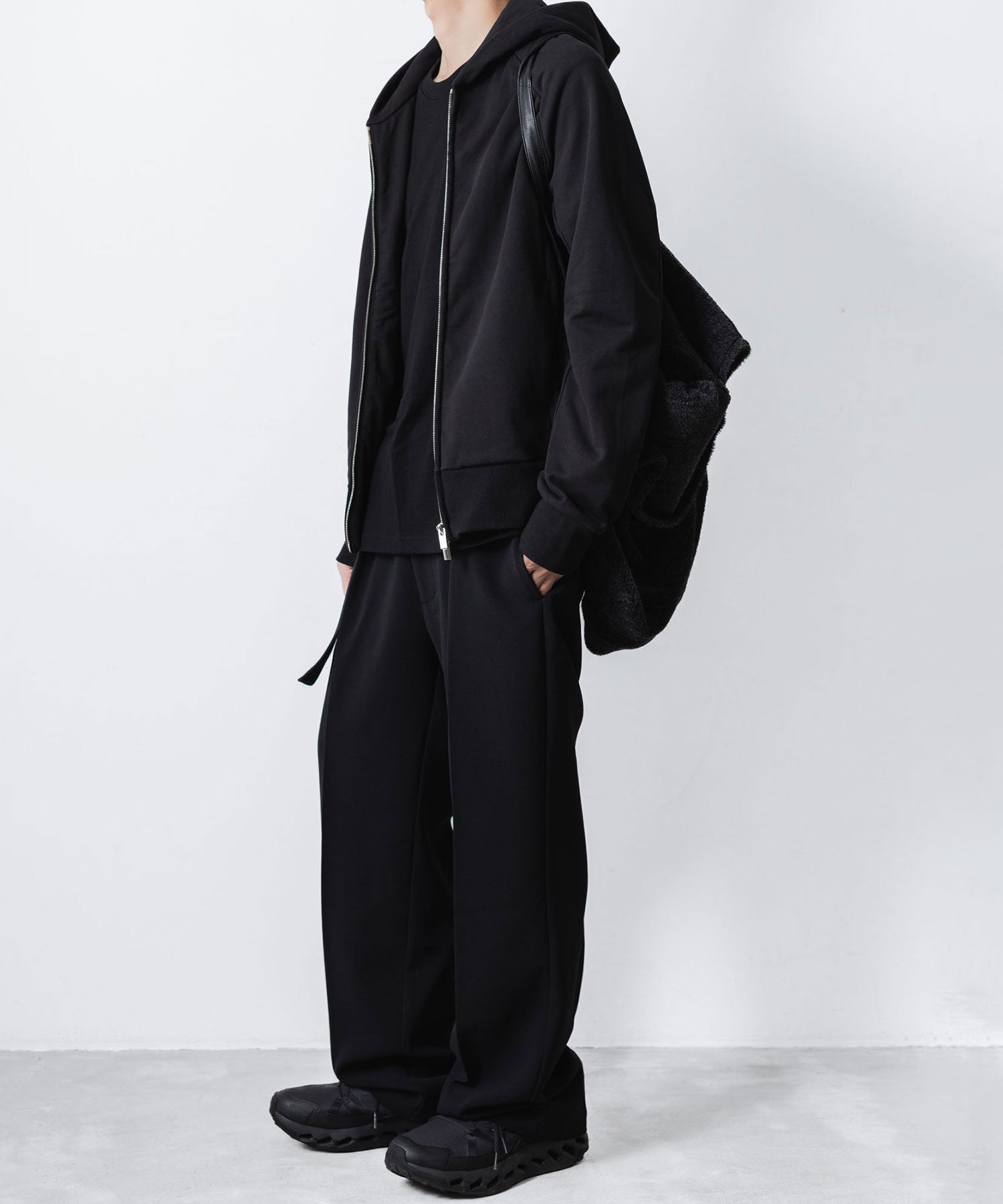 ATTACHMENT / EXCLUSIVE ITEMアタッチメントのCO STRECH TERRY ZIP UP HOODIE - BLACKの公式通販サイトsession福岡セレクトショップ