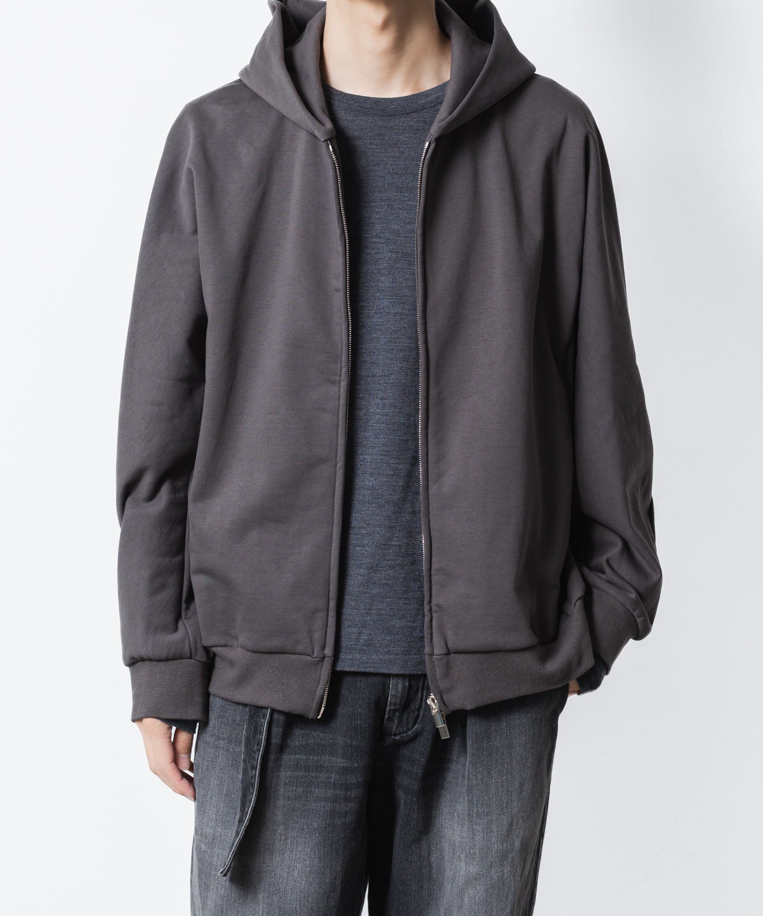 ATTACHMENT アタッチメントのCO STRECH TERRY ZIP UP HOODIE - D.GRAYの公式通販サイトsession福岡セレクトショップ
