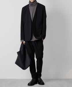 ATTACHMENT アタッチメントのNY/CO STRETCH JERSEY REGULAR FIT EASY TROUSERS - BLACK 公式通販サイトsession福岡セレクトショップ