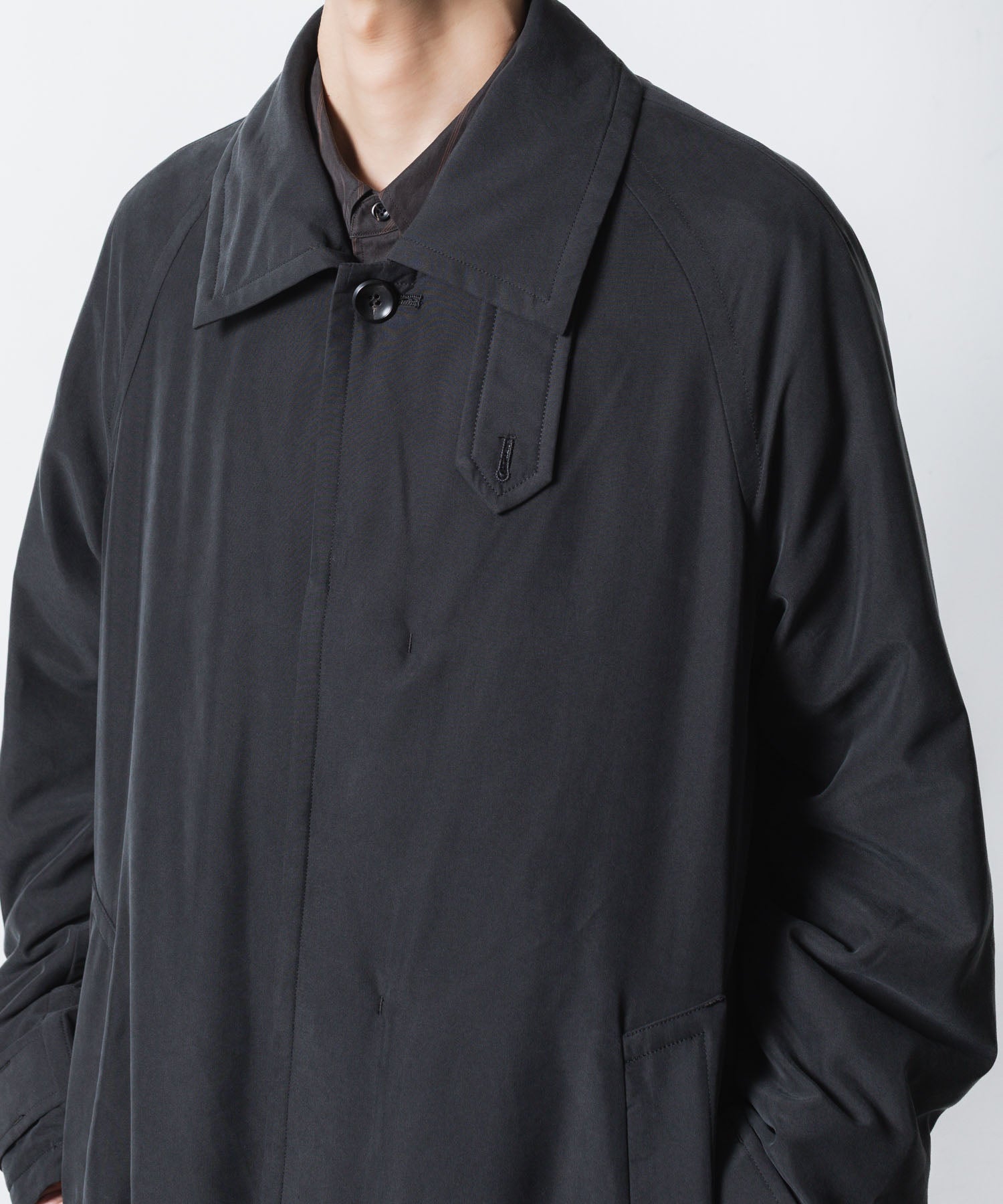 VEIN ヴェインのFIBRIL POPLIN PADDING BALMACAAN COAT - BLACKの公式通販サイトsession福岡セレクトショップ