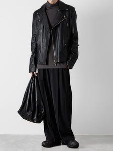 ATTACHMENT アタッチメントのSORIBIA TWILL BELTED WIDE TROUSERS-BLACKの公式通販サイトsession福岡セレクトショップ