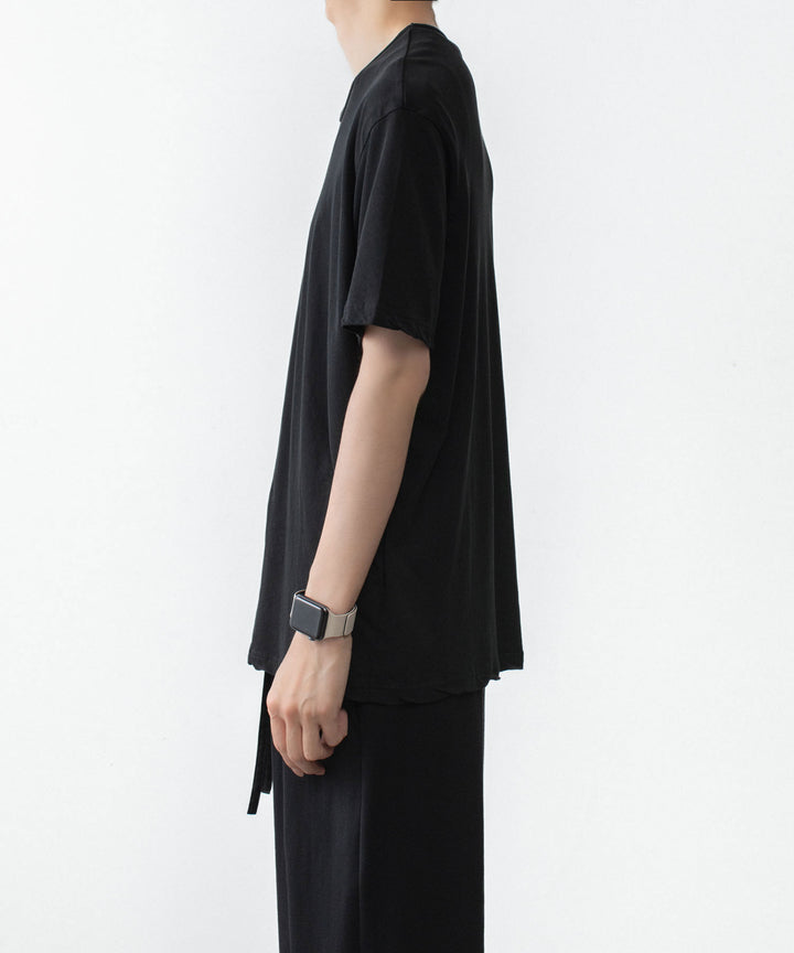 ATTACHMENT アタッチメントの100/3 HIGH TWIST JERSEY SLIM FIT S/S TEE - BLACKの公式通販サイトsession福岡セレクトショップ