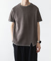 【 VEIN 】30//2 WAFFLE RAGLAN S/S TEE - KHAKI GRAY