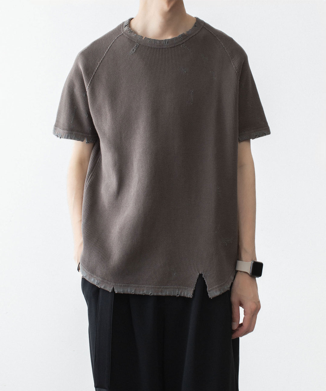 VEIN ヴェインの30//2 WAFFLE RAGLAN S/S TEE - KHAKI GRAYの公式通販サイトsession福岡セレクトショップ