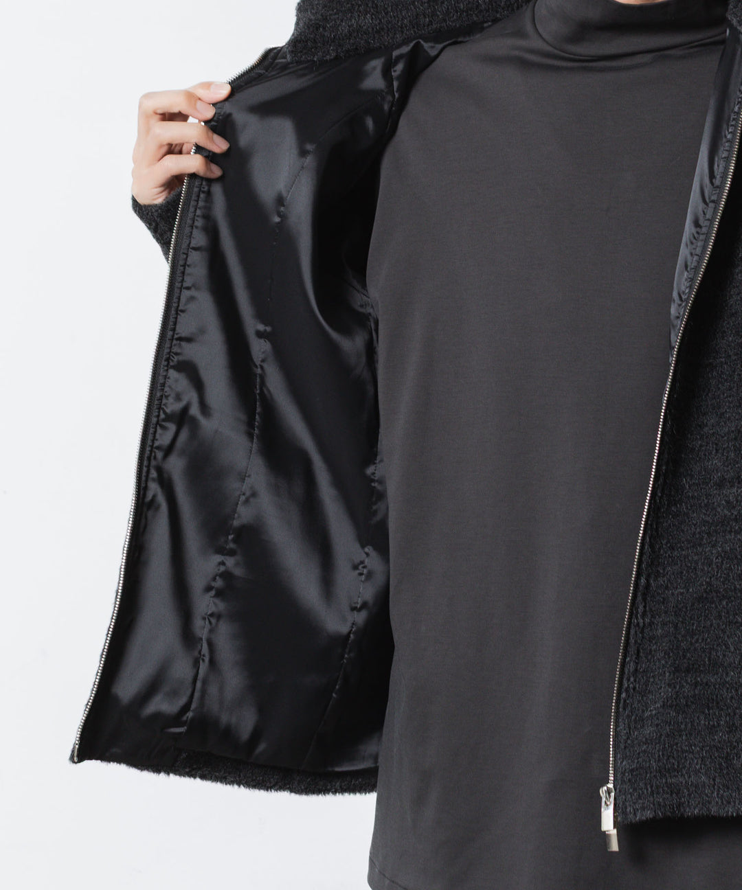 ATTACHMENT アタッチメントのWO/ALPACA BOA ZIP UP BLOUSON - D.GRAYの公式通販サイトsession福岡セレクトショップ