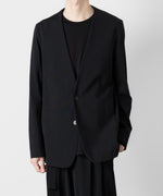 画像をギャラリービューアに読み込む, ATTACHMENT アタッチメントのNY/CO STRETCH JERSEY COLLARLESS JACKET - BLACK 公式通販サイトsession福岡セレクトショップ
