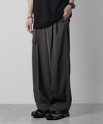 画像をギャラリービューアに読み込む, ATTACHMENT アタッチメント LIMITEDのSORIBIA TWILL BELTED WIDE TROUSERS - D.GRAYの公式通販サイトsession福岡セレクトショップ
