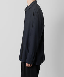 ATTACHMENT アタッチメントのPE/RY STRETCH TROPICAL OVERSIZED OPENCOLLAR L/S SHIRT - NAVY 公式通販サイトsession福岡セレクトショップ