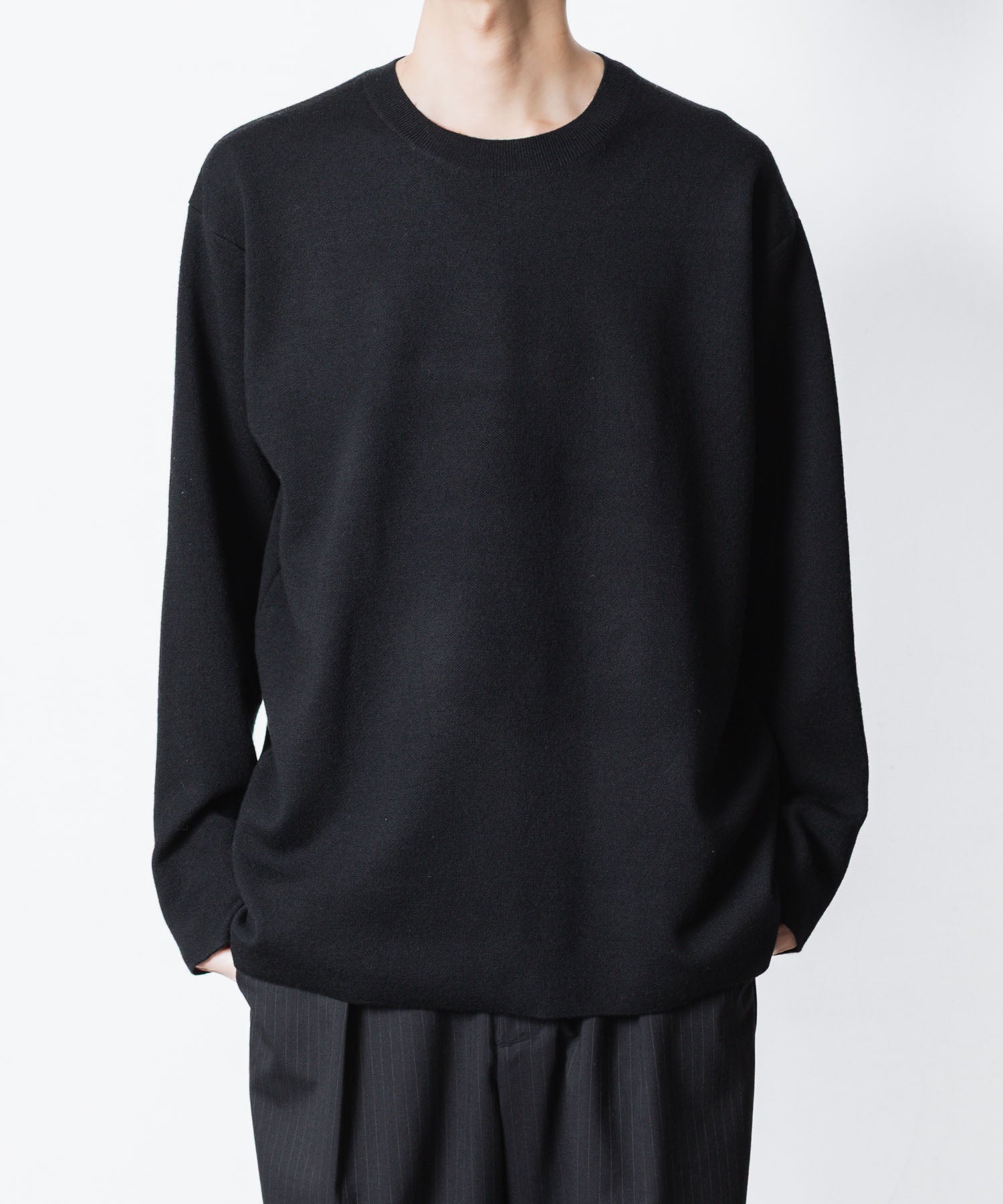 ATTACHMENT アタッチメントのWOxPE DOUBLE FACE KNIT CREW NECK PULLOVER - BLACKの公式通販サイトsession福岡セレクトショップ