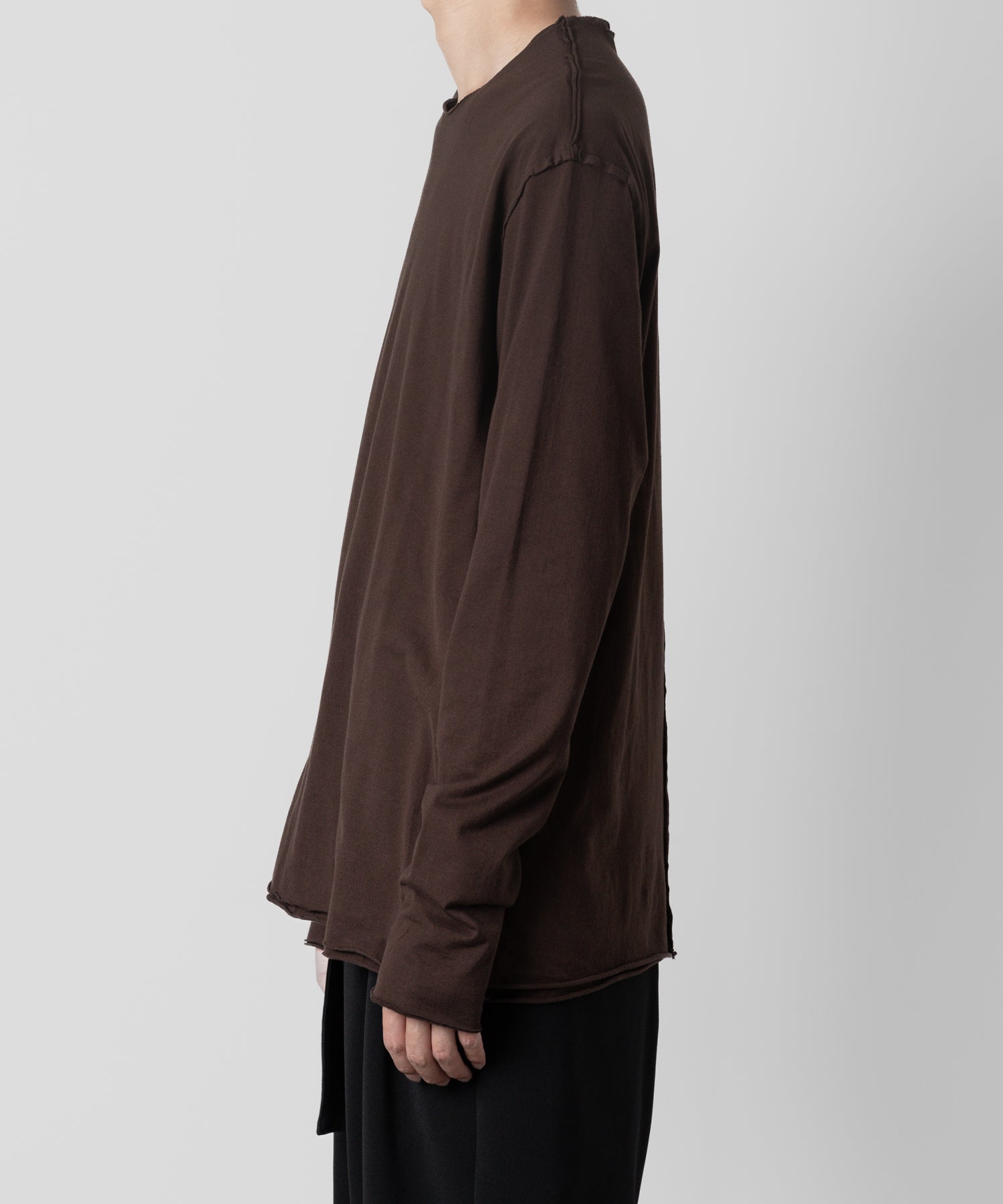 【ATTACHMENT】ATTACHMENT アタッチメントの80/2 PIMA CO JERSEY SLIM FIT LAYERED L/S TEE - BROWN 公式通販サイトsession福岡セレクトショップ