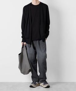 ATTACHMENT アタッチメントの11oz DENIM BELTED TAPERED FIT TROUSERS - BLACK 公式通販サイトsession福岡セレクトショップ