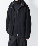 画像をギャラリービューアに読み込む, ATTACHMENT アタッチメントのWOOL SHAGGY PADDING HOODED JACKET - BLACKの公式通販サイトsession福岡セレクトショップ
