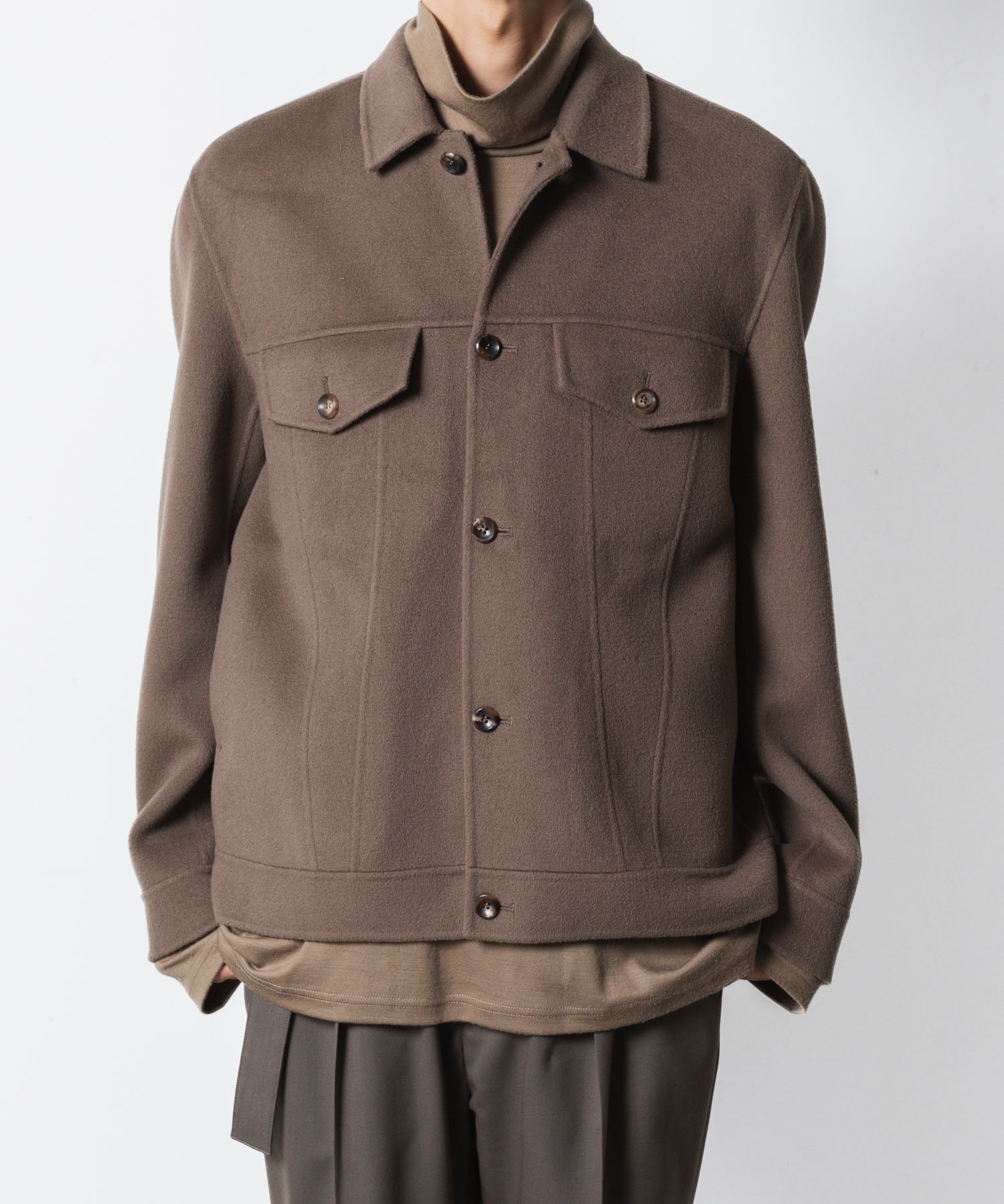 ATTACHMENT アタッチメントのWO/CA DOUBLE FACE BEAVER TRACKER JACKET - KHAKI GRAYの公式通販サイトsession福岡セレクトショップ