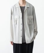 画像をギャラリービューアに読み込む, ATTACHMENT アタッチメントのLY/SI LAWN PATCH POCKET OPEN COLLAR L/S SHIRT - L.KH GRAYの公式通販サイトsession福岡セレクトショップ
