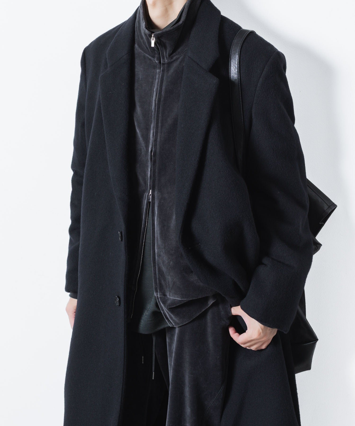 ATTACHMENT アタッチメントのCO/PE VELOR JERSEY 3D TRACK WIDE PANTS - D.GRAYの公式通販サイトsession福岡セレクトショップ