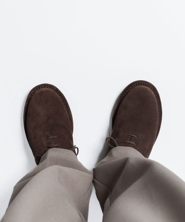 ATTACHMENT アタッチメントのCOW LEATHER SUEDE BABOUCHE - BROWNの公式通販サイトsession福岡セレクトショップ