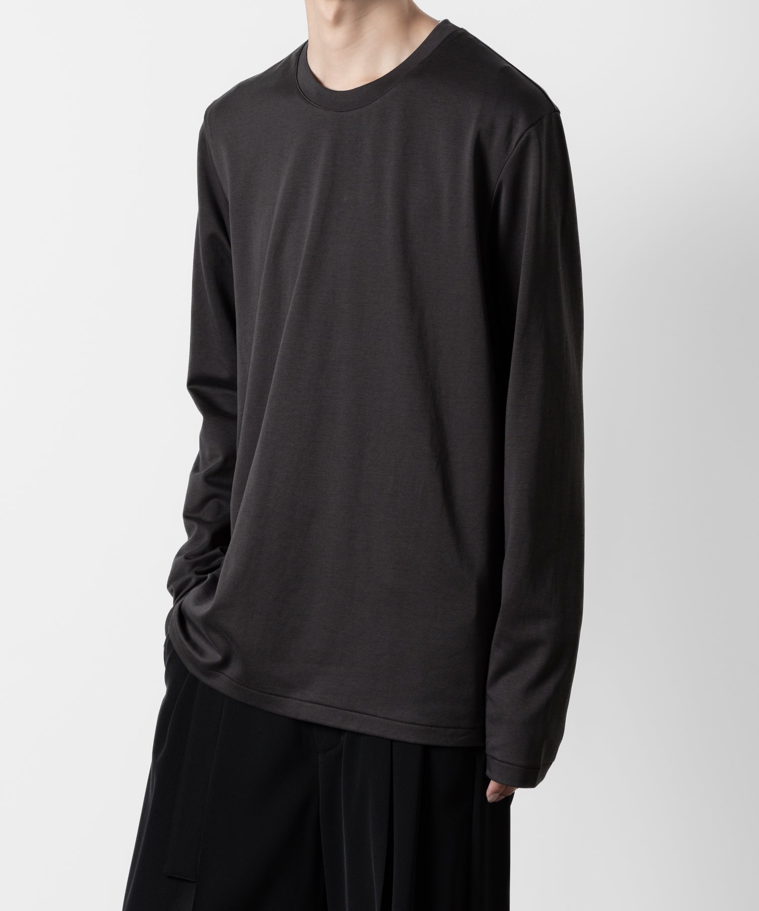 ATTACHMENT アタッチメントのCOTTON DOUBLE FACE SLIM FIT L/S TEE - D.GRAY  公式通販サイトsession福岡セレクトショップ